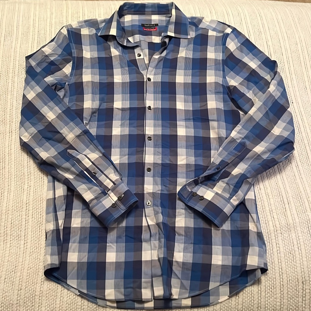 Van Heusen checkered button down